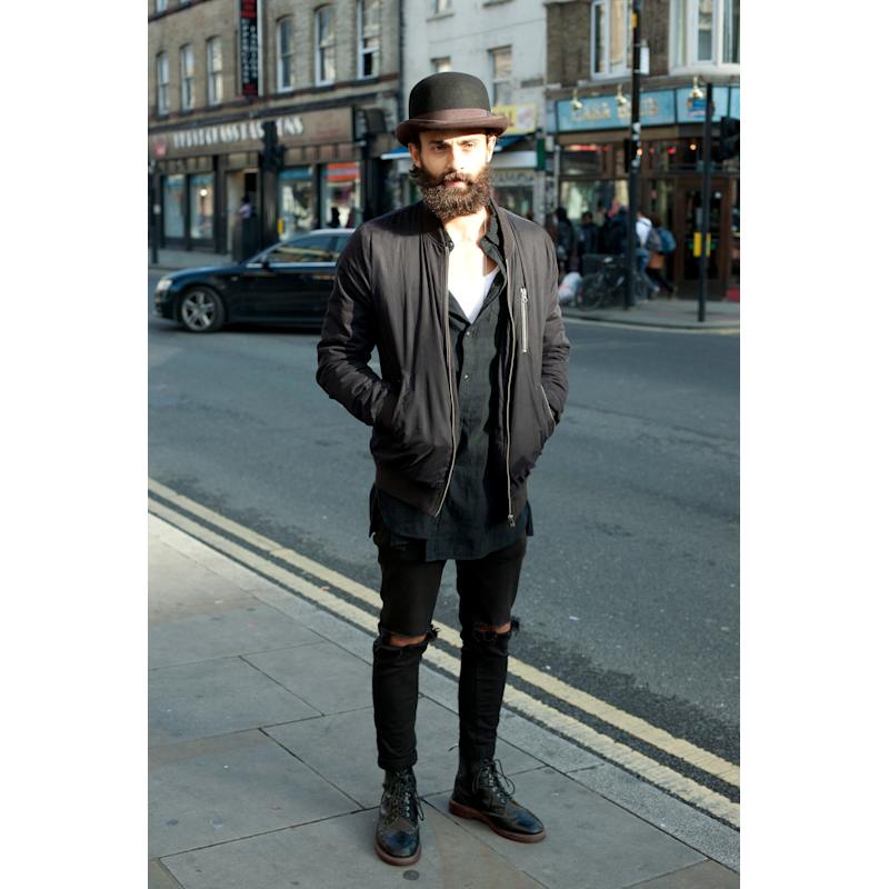 Thumbnail of Brooke Black Brown Wool Felt Bowler Derby Hat image