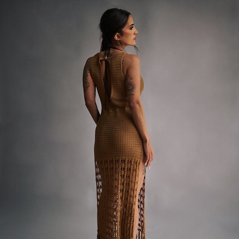 beach dress brown Butterfly Dress main image 0