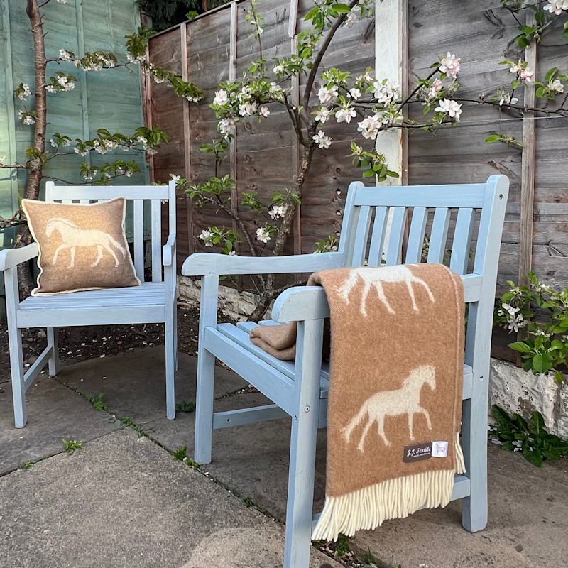 Thumbnail of Brown Horse Wool Throw image