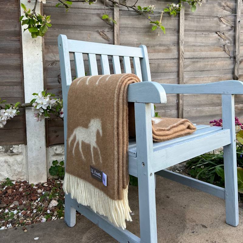 Thumbnail of Brown Horse Wool Throw image