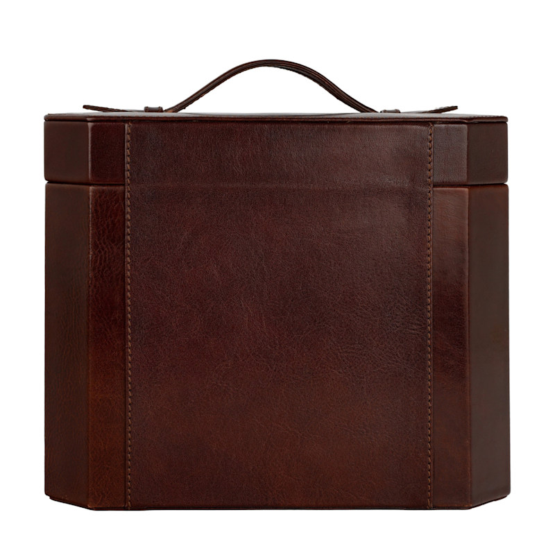 Thumbnail of Large Leather Jewelry Box For Women - A Handful Of Dust - Brown image
