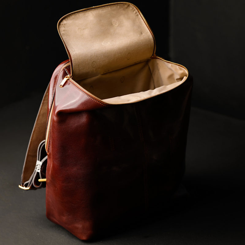 Thumbnail of Brown Leather Backpack - A Bend In The River image