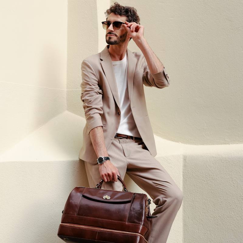 Thumbnail of Brown Leather Doctor Bag, Medical Bag, Leather Handbag - Doctor Faustus image