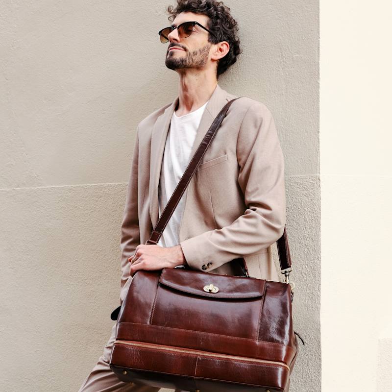 Thumbnail of Brown Leather Doctor Bag, Medical Bag, Leather Handbag - Doctor Faustus image