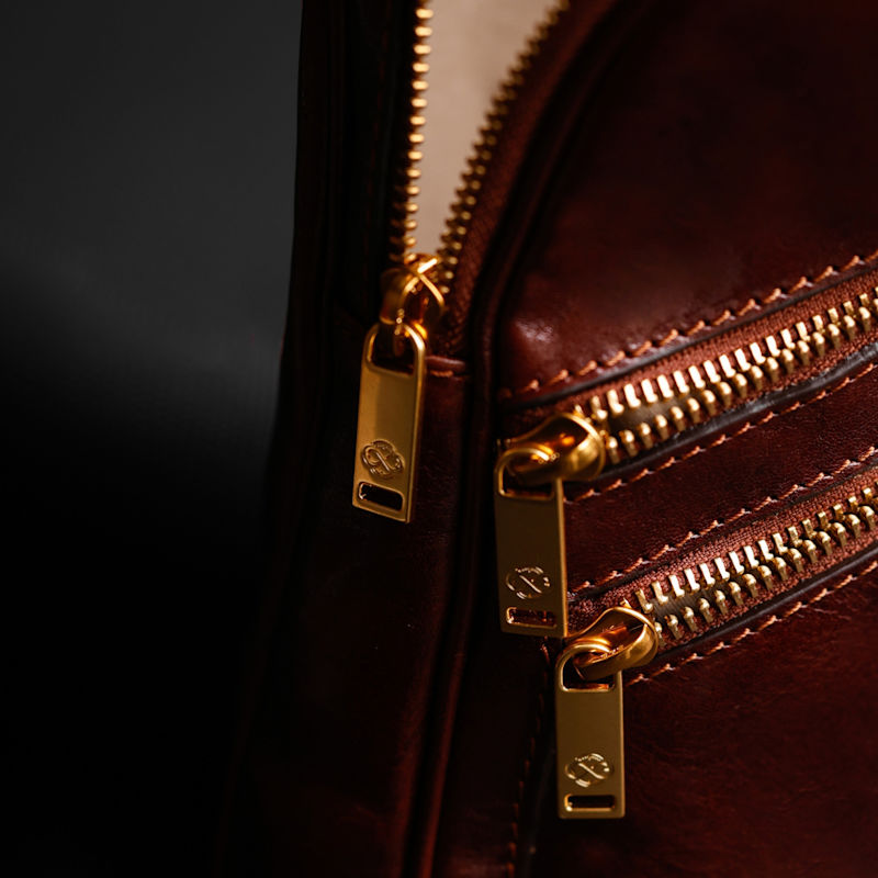 Thumbnail of Brown Leather Sling Bag - Catch Twenty Two image