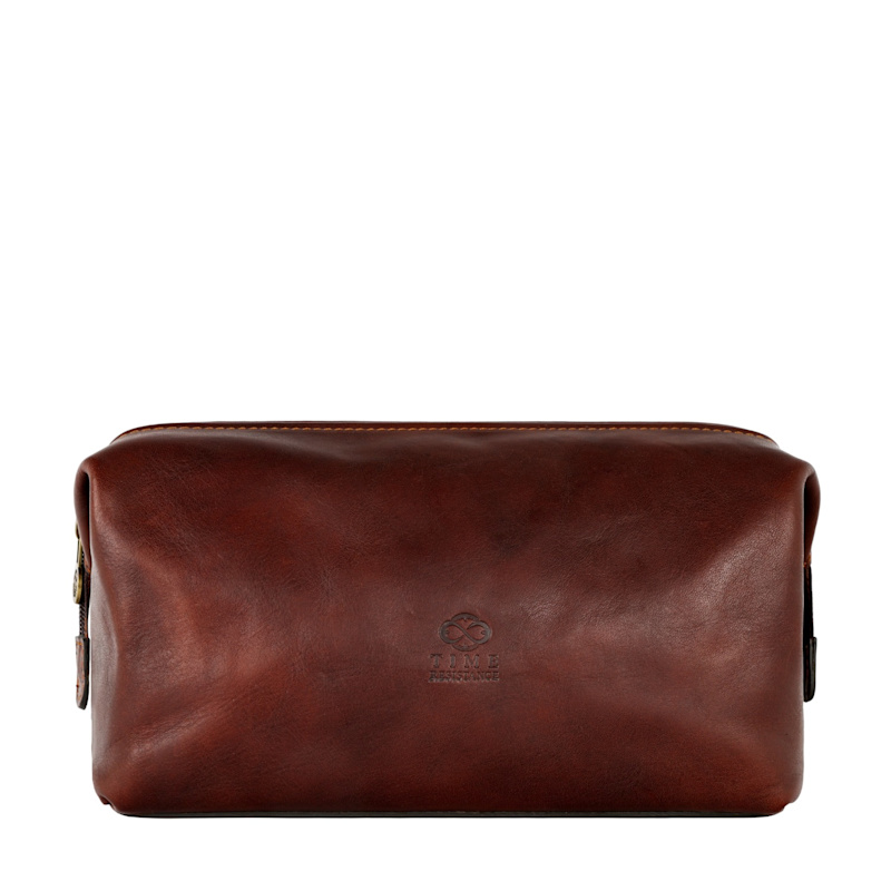 Thumbnail of Brown Leather Toiletry Bag - Four Past Midnight image