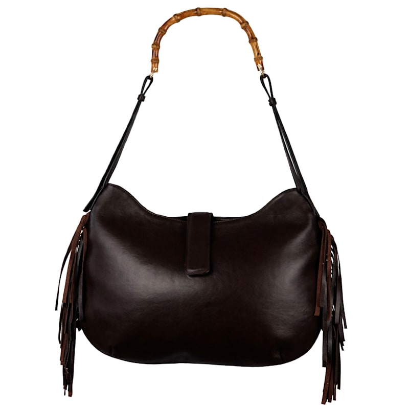 Thumbnail of Brown Maxi Fringe Gordon Bag image