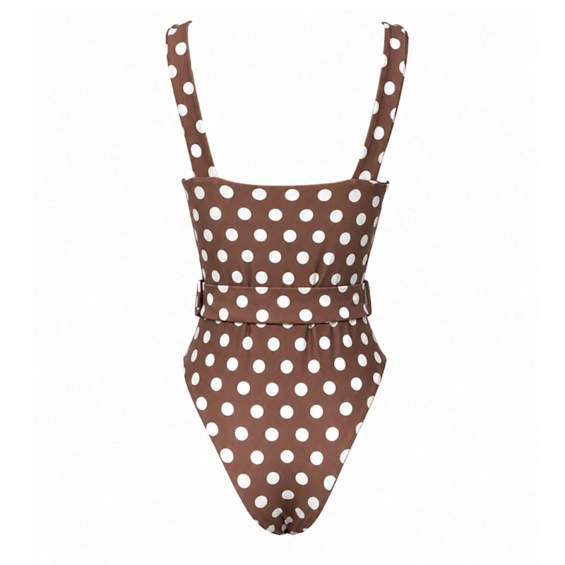 Thumbnail of Brown Polka Dots Swimsuit image