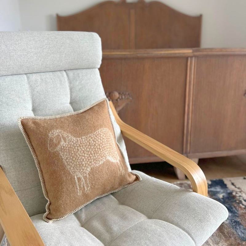 Thumbnail of Brown Sheep Wool Cushion image