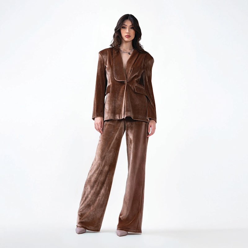 Thumbnail of Brown Velvet Blazer image