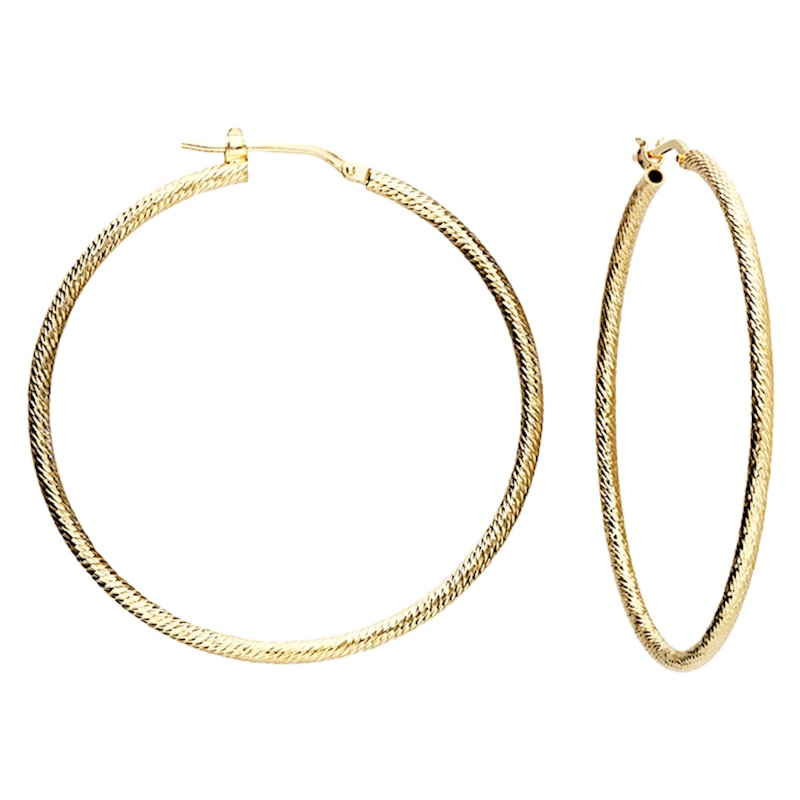 Thumbnail of Large Hoop Earrings In Yellow Gold image