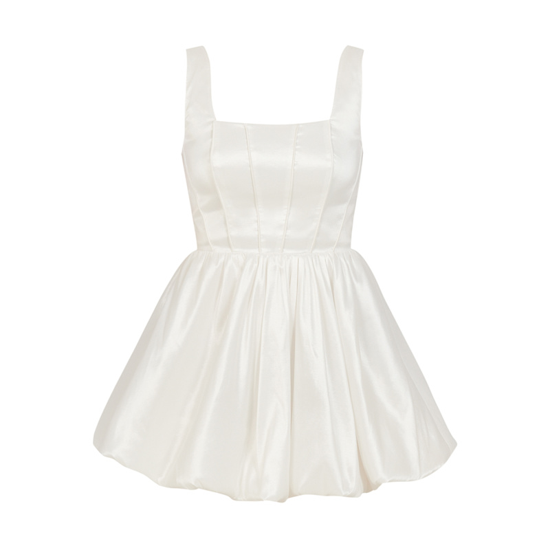 Thumbnail of Bubble Hem Mini Dress - Pearl image
