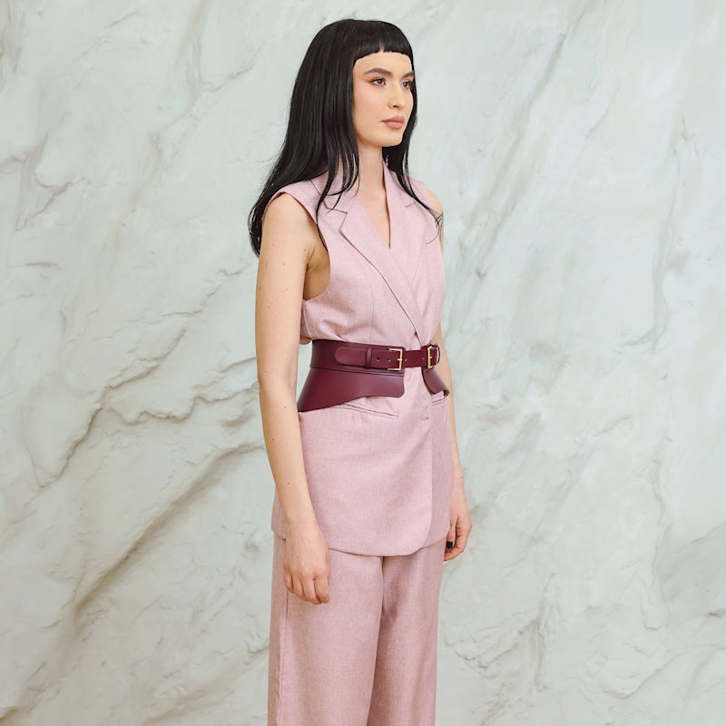 burgundy dress maternity Burgundy Elegant Ribbed Midi Sweater Dress With Belt  PinkBlush
