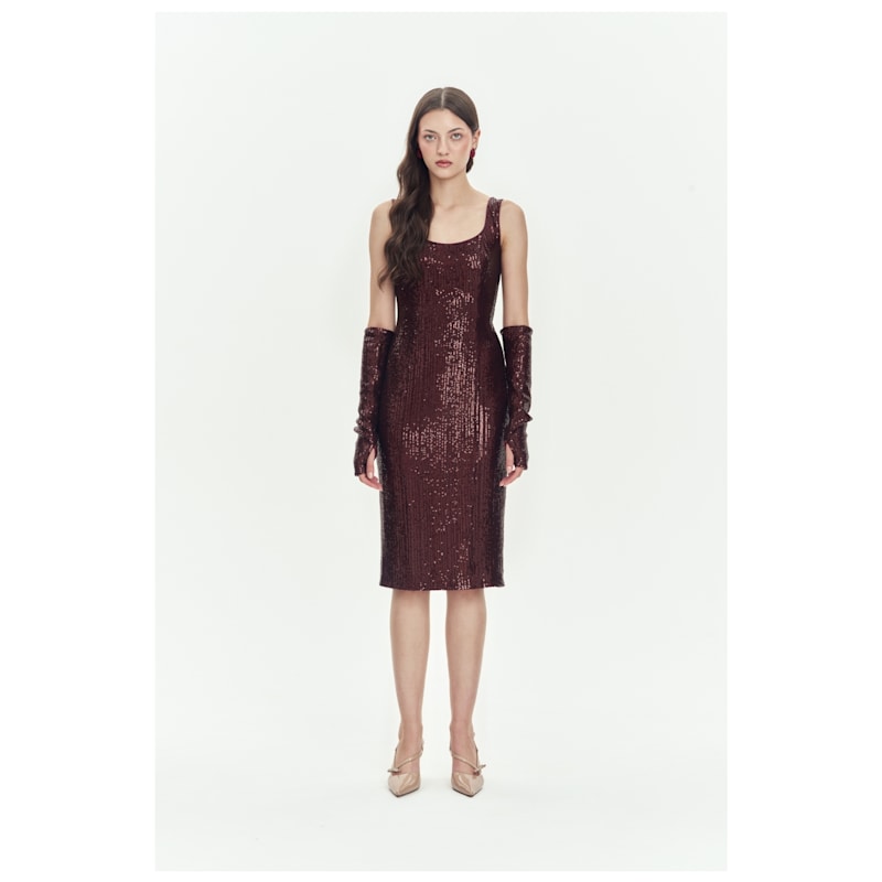 Thumbnail of Burgundy Midi Dress image