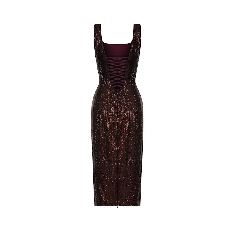 Thumbnail of Burgundy Midi Dress image