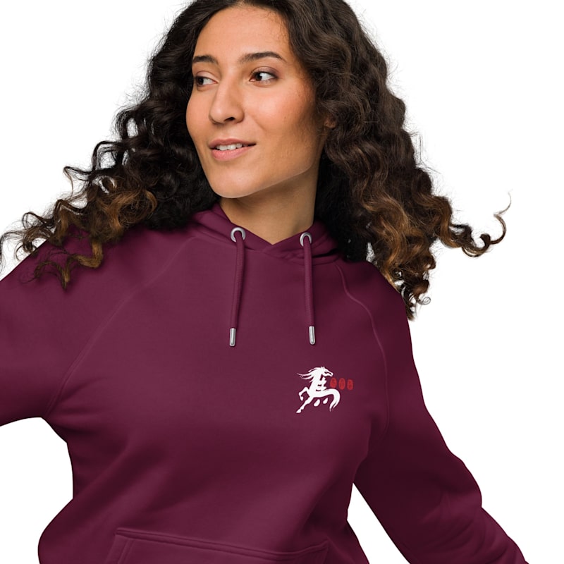 Thumbnail of Burgundy Ten Chinese Year Of The Horse Editions Organic Cotton Hoodie - Women image