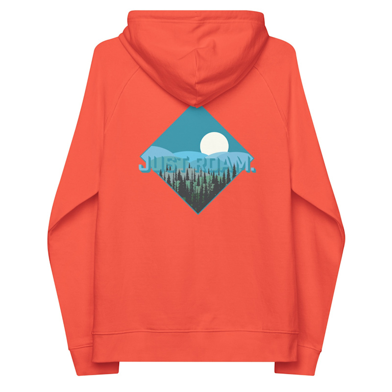 Thumbnail of Burnt Orange Just Roam. Seeker Organic Cotton Raglan Hoodie - Men image
