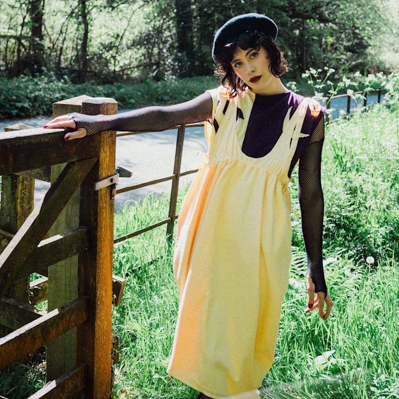 Butter Yellow Pinafore Dress | SOLAI | Wolf & Badger