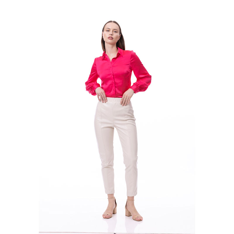 Thumbnail of Button Down Long Sleeve Shirt In Rose Pink Solid image