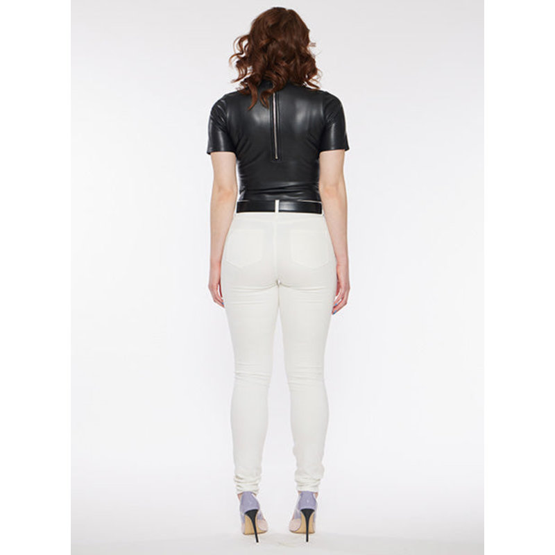 Thumbnail of Button Fly Skinny Jean - White image