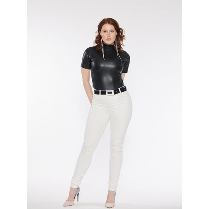 Thumbnail of Button Fly Skinny Jean - White image