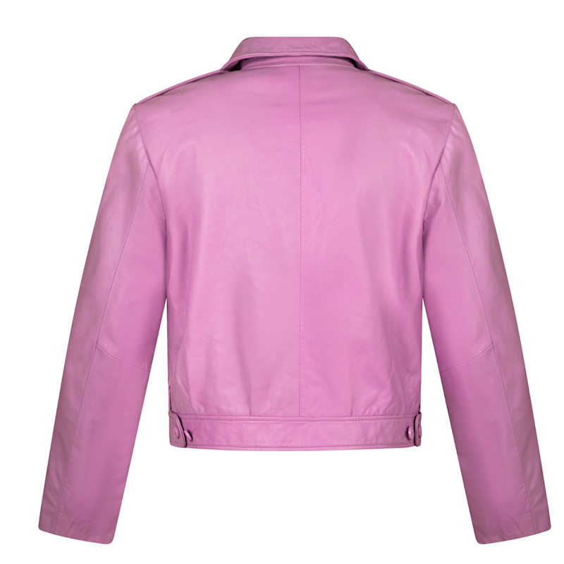 Thumbnail of Enticer - Pink & Purple Uniform Leather Jacket image