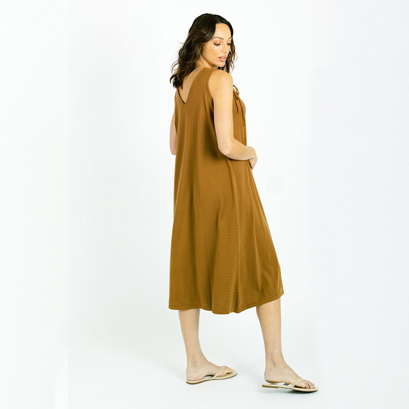 Thumbnail of Cashmere Maxi Slip Dress - Rum Caramel image