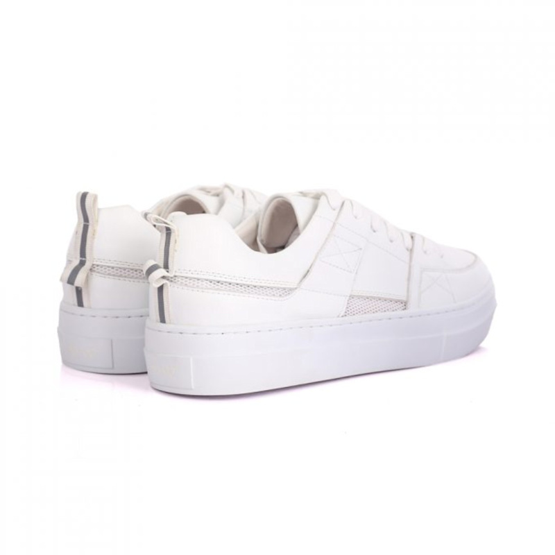 Thumbnail of White Leather Sneakers With Mesh image