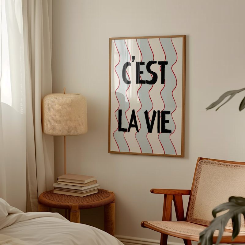 C'est Lie Vie French Retro Inspired GicléE Art Print A3 | Fanclub ...
