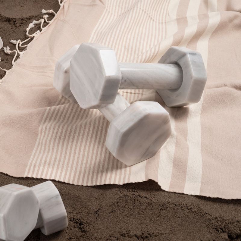 Thumbnail of Gym Dumbbells 1.5 Kilo Piece - White Marble image