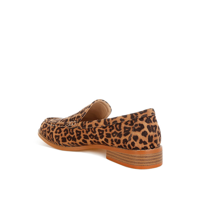 Thumbnail of Cacani Leopard Print Heeled Loafers By Rag & Co image