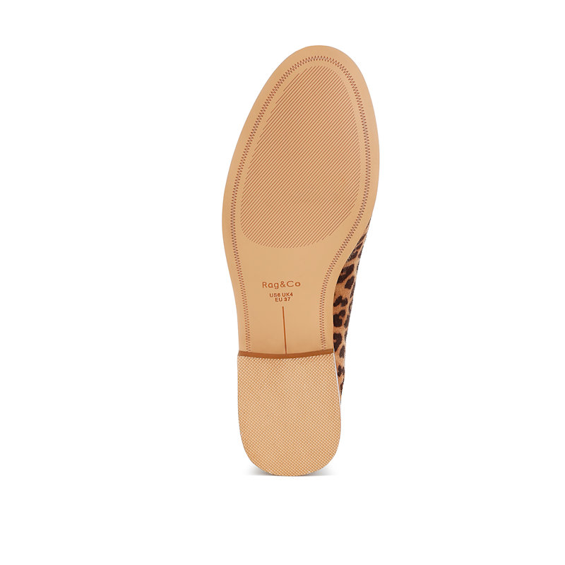 Thumbnail of Cacani Leopard Print Heeled Loafers By Rag & Co image
