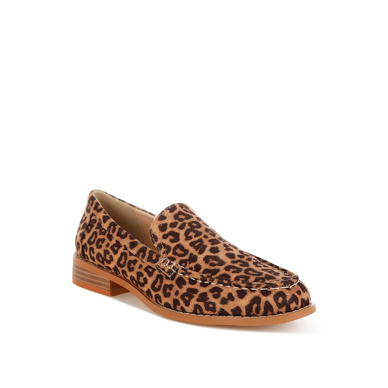 Thumbnail of Cacani Leopard Print Heeled Loafers By Rag & Co image