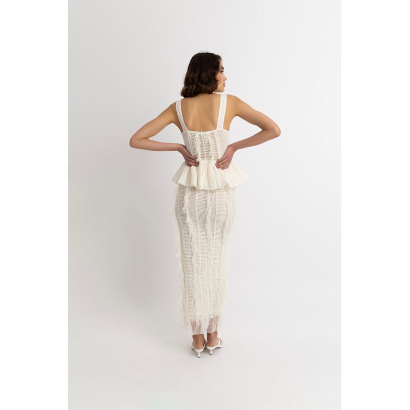 Thumbnail of Calla Ivory Peplum Top image