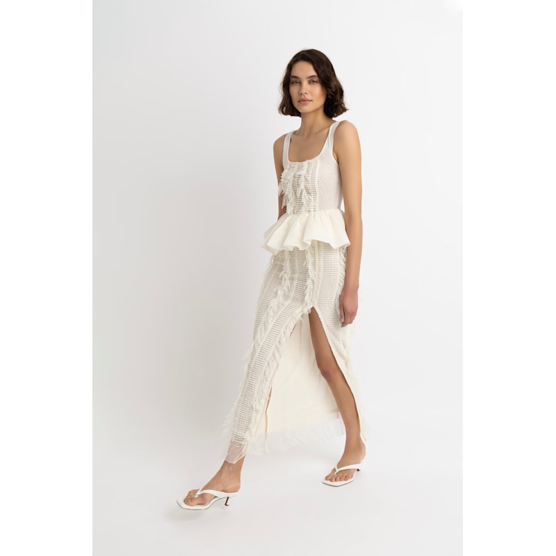 Thumbnail of Calla Ivory Peplum Top image