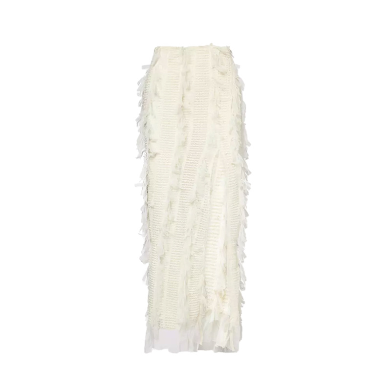 Thumbnail of Calla Ivory Maxi Ruffle Skirt image