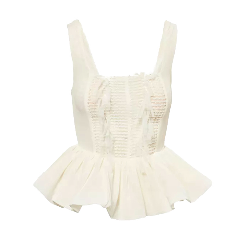 Thumbnail of Calla Ivory Peplum Top image