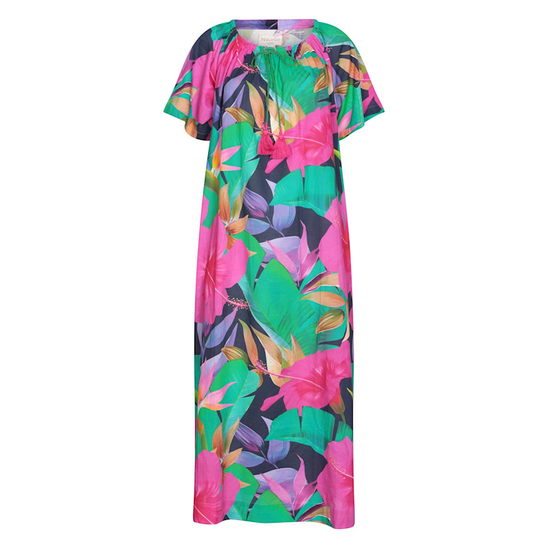 Thumbnail of Calypso Fruit Flower Midi Dress Cotton Navy image