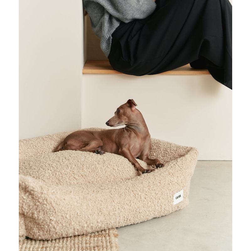 Thumbnail of Beige Fleece Dog Bed, Snozy image