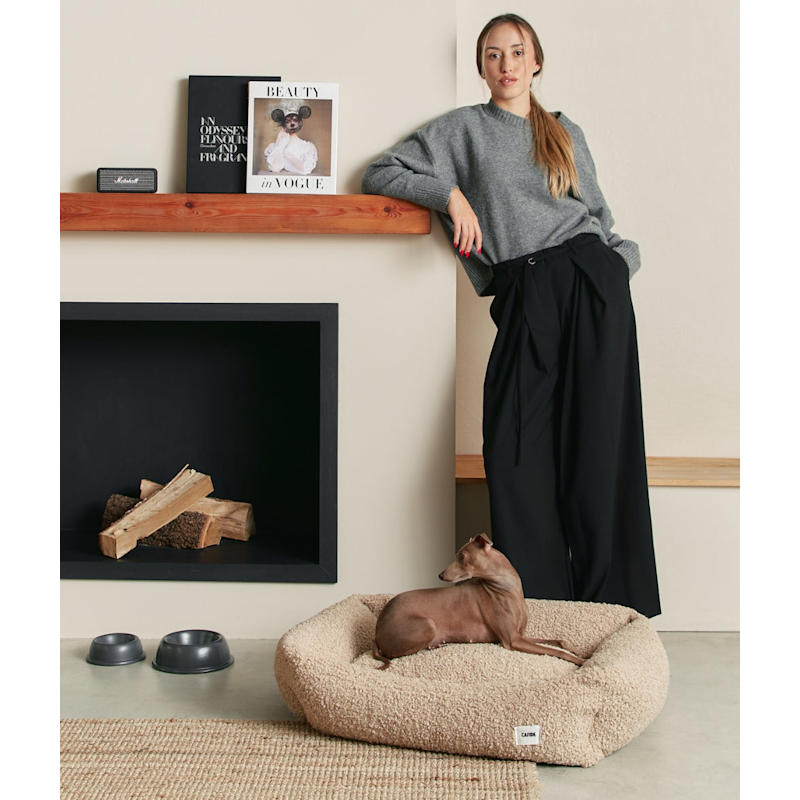 Thumbnail of Beige Fleece Dog Bed, Snozy image
