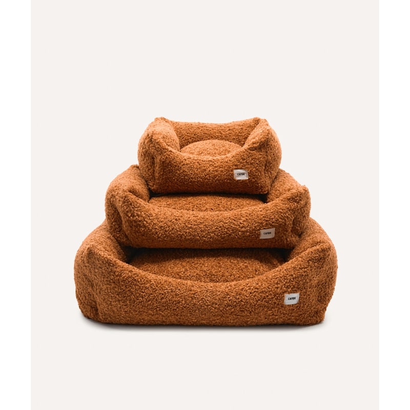 Thumbnail of Mustard Fleece Dog Bed, Snozy image