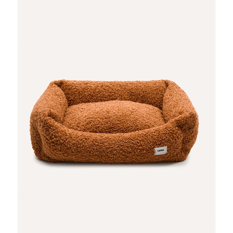 Thumbnail of Mustard Fleece Dog Bed, Snozy image