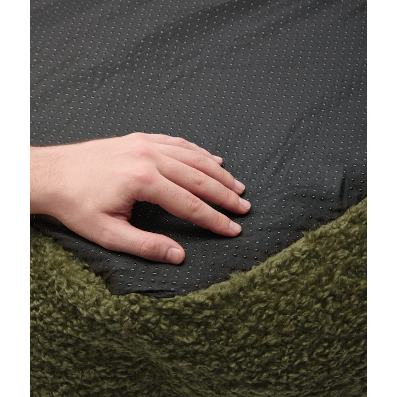 Thumbnail of Green Fleece Dog Bed, Snozy image
