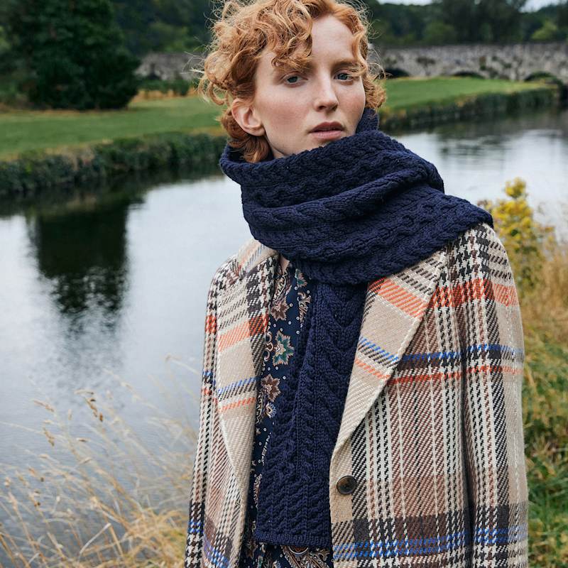 Thumbnail of Camel Check Saoirse Cashmere Blend Coat image