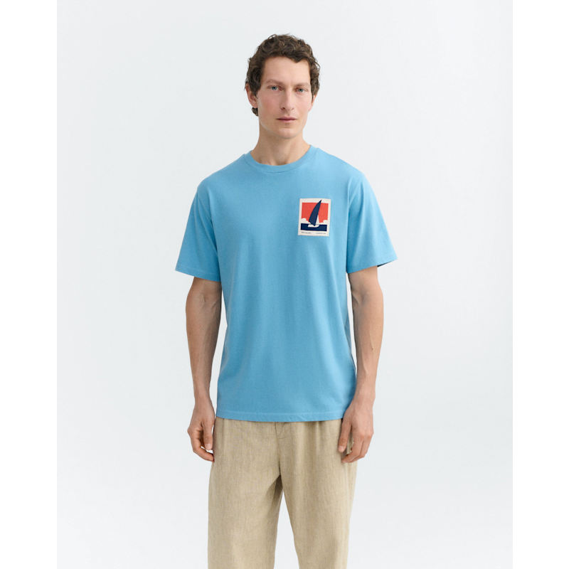 Thumbnail of Zach Patched Optimist Blue T-Shirt image