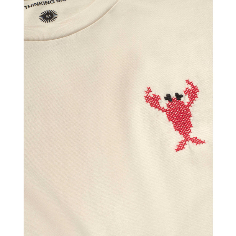 Zach Lobster Embroidered T-Shirt | Thinking MU | Wolf & Badger