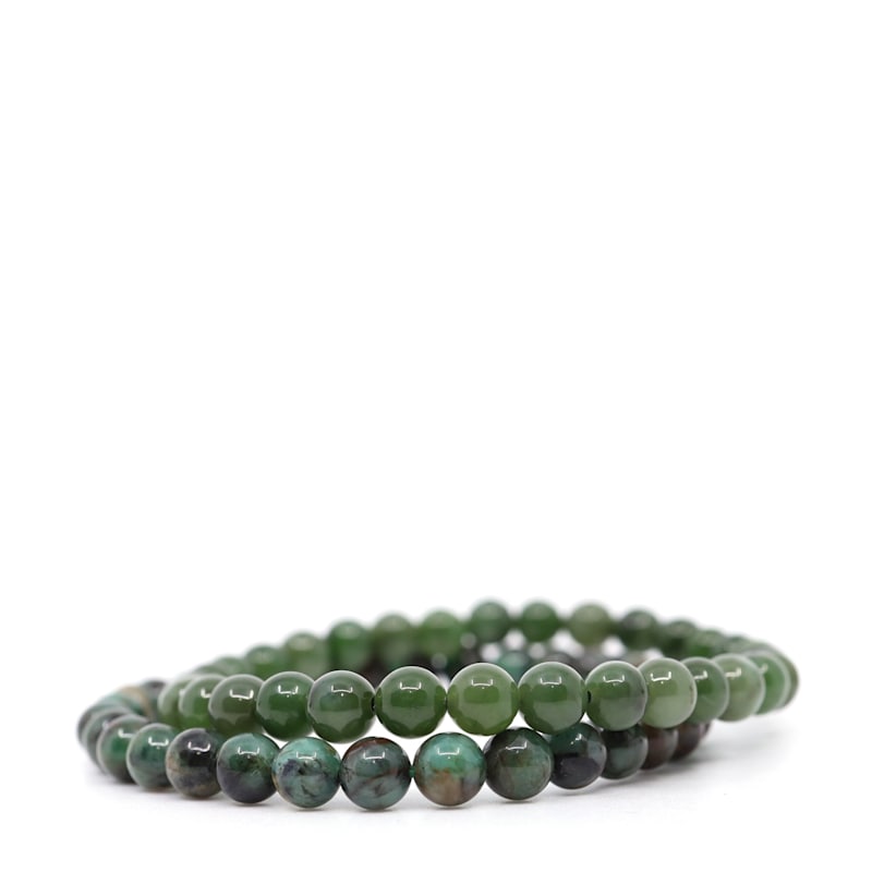 Thumbnail of Canadian Jade & Emerald Bracelet Set image