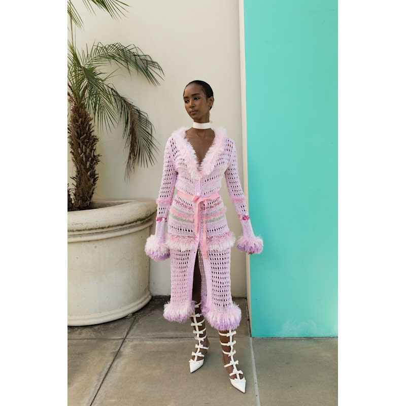 ワンピース ANDWANG Kirakira mini drees & cardigan ANDWANG Kirakira