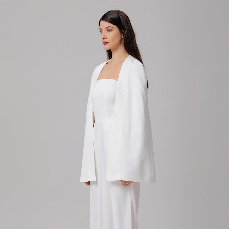 Thumbnail of Minimalist Evening Cape - White image