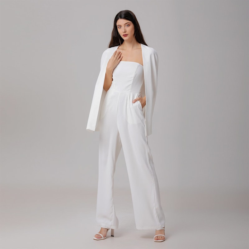 Thumbnail of Minimalist Evening Cape - White image